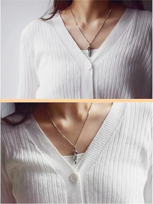 ARYAMI™ Elegant Hug Couple Pendant Necklace for Women – Silver Finish Love Symbol Design